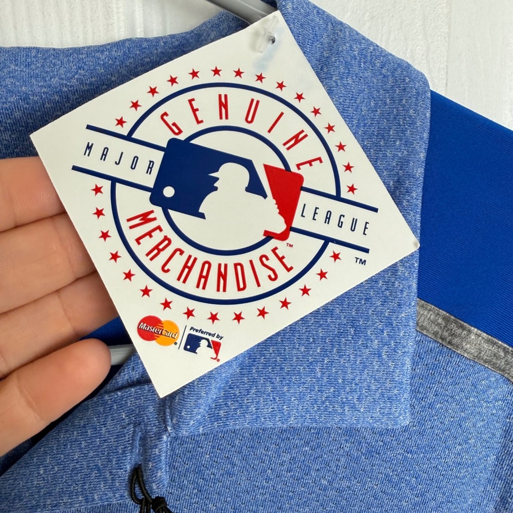 Antigua Chicago Cubs Polo L Blue MLB Performance Gameday Sporty Athleisure - Picture 5 of 9